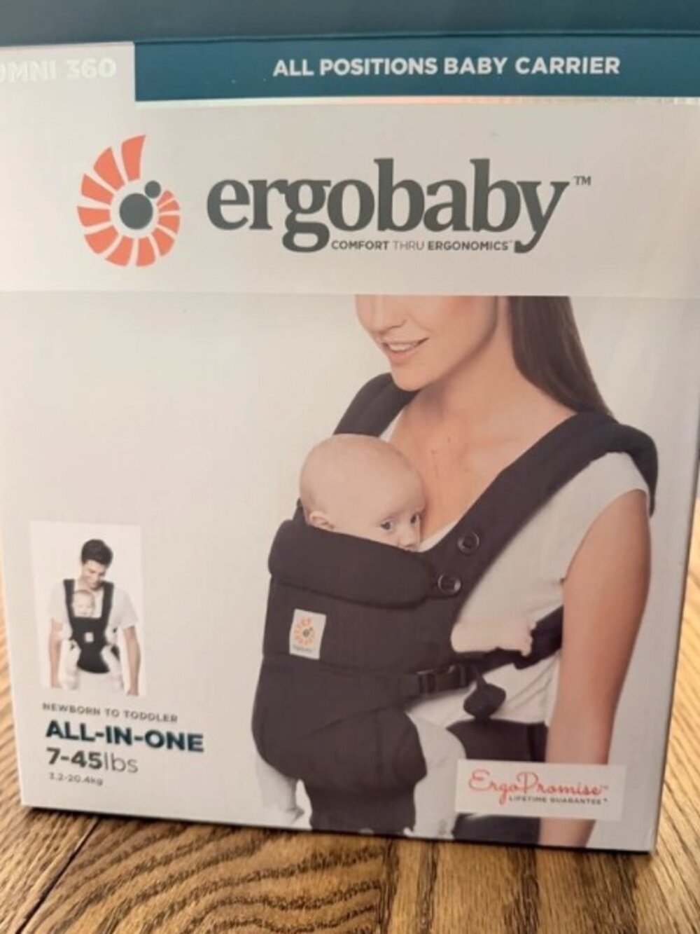 Ergobaby Omni 360 All-In-One  NWT - Black Mesh (7-45 lbs)